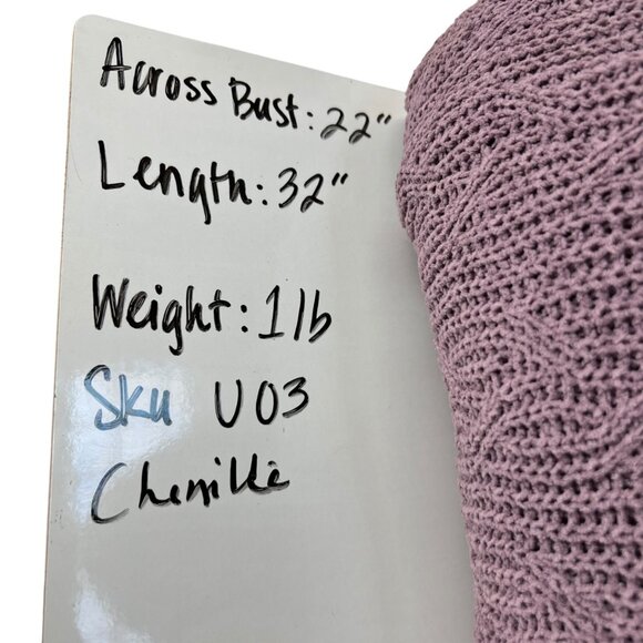 Margeaux & Ellie Chenille Open Front Cardigan Sweater Purple Size Large - Picture 12 of 12